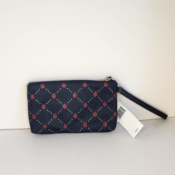Tommy Hilfiger Navy Blue Cosmetics Bag, Wristlet, Clutch, Small Bag - NWT - Picture 3 of 5